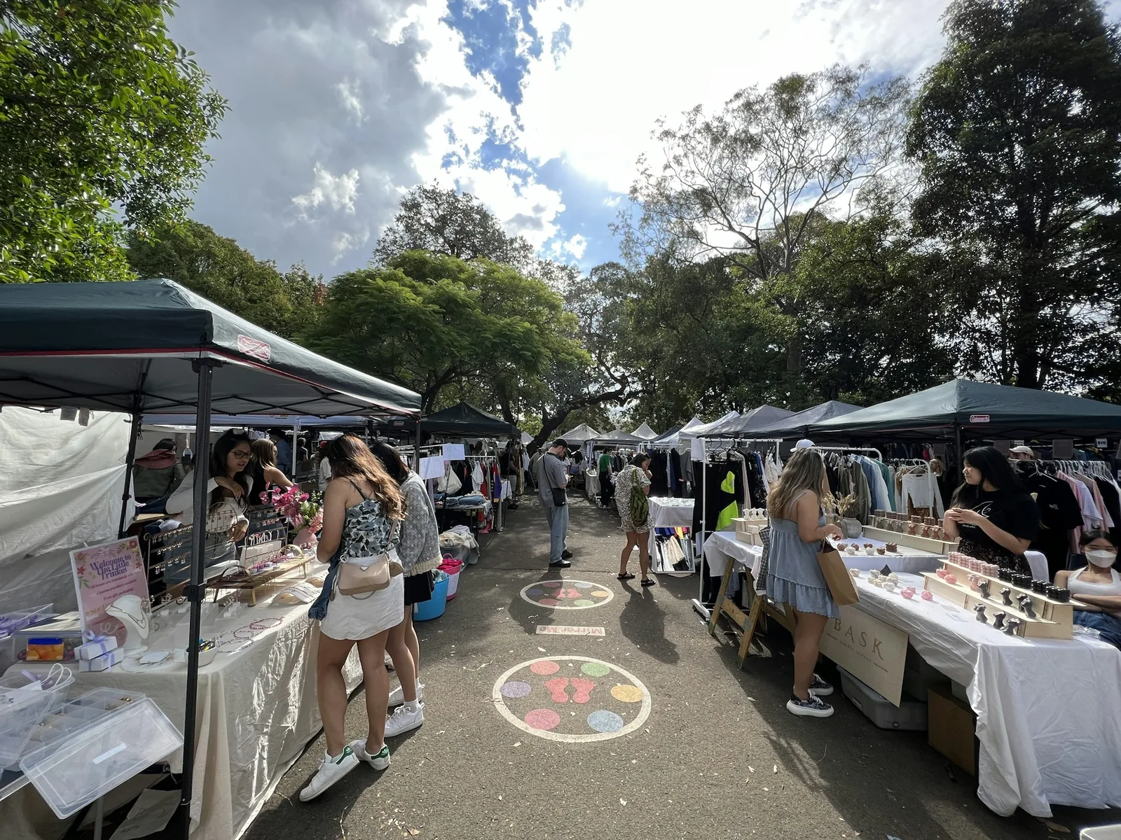 A small community fundraising stall set up outdoors