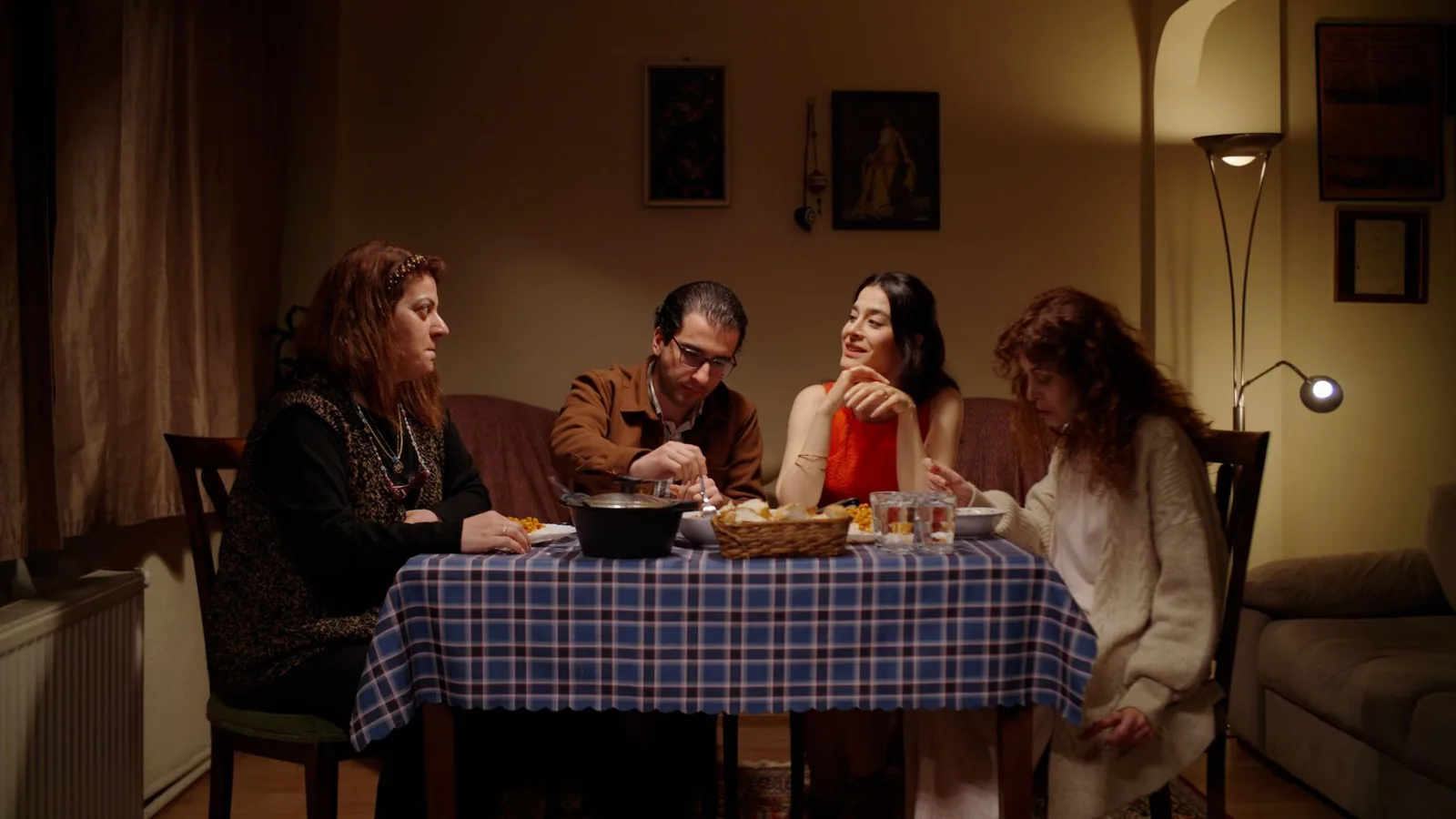 People sitting together in a living room