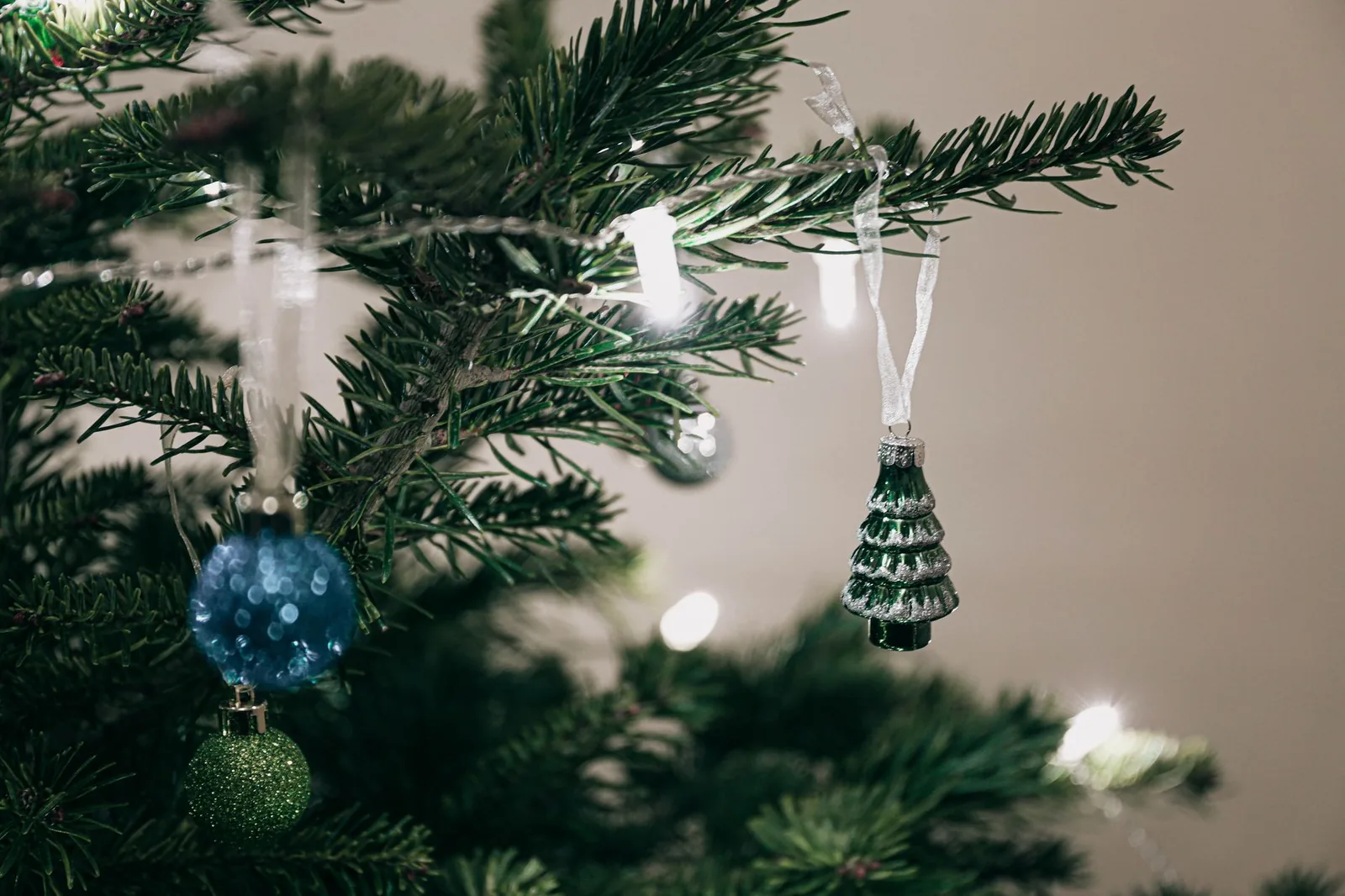 Decorations hanging within easy reach of the floor