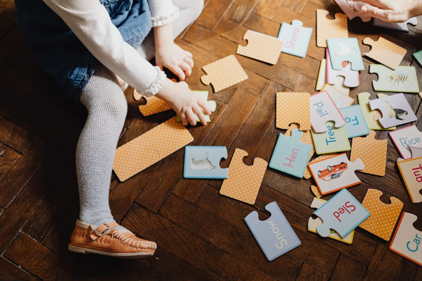 A treat-dispensing puzzle toy on the floor