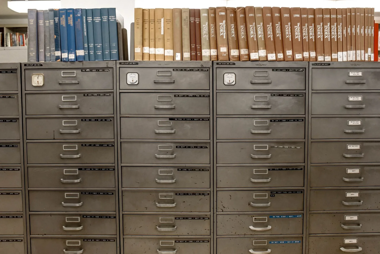 Files kept organized in a drawer