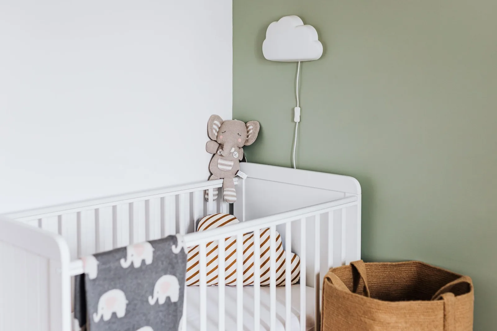 A nursery set up ahead of a baby’s arrival